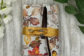 Reversible Cotton Lined Tarot Wrap/ Leaves Tarot Wrap / Tarot Supplies / Tarot Deck Storage / Tarot Cloth / Tarot Supplies / Altar