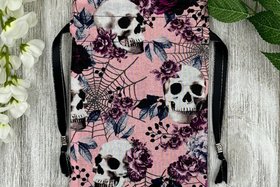 Skull Web Tarot Bag/ Custom Tarot Pouch/ Keepsake Bag / Drawstring Bag / Oracle Bag / Crystal Bag / Tarot Pouch / Cosmetic Bag
