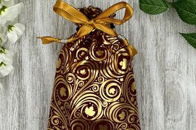 Leaves Tarot Bag/ Custom Tarot Bag/ Keepsake Bag / Drawstring Bag / Oracle Bag / Jewelry Bag / Crystal Bag / Gift Bag / Tarot Pouch