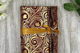 Reversible Silk Lined Tarot Wrap/ Leaves Tarot Wrap / Tarot Supplies / Tarot Deck Storage / Tarot Cloth / Tarot Supplies / Altar
